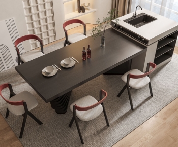 Modern Dining Table And Chairs-ID:662611964