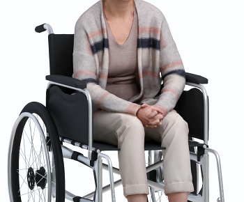 现代轮椅老人3D模型