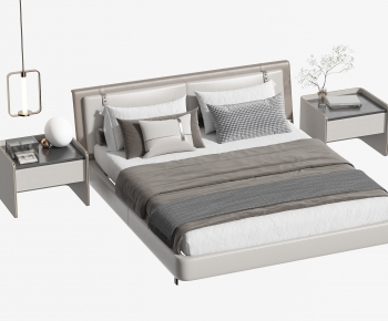 Modern Double Bed-ID:211294898