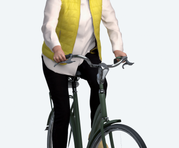 现代骑自行车女人-ID:771142962