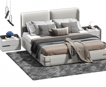 Modern Double Bed-ID:856888064