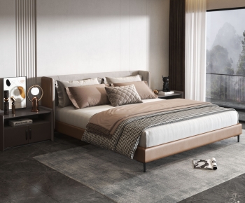 Modern Double Bed-ID:355808976