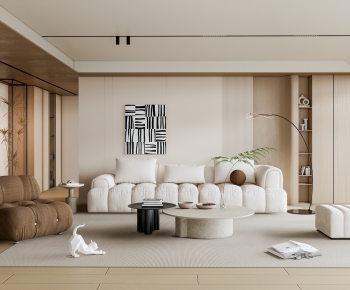 Modern Wabi-sabi Style A Living Room-ID:701100118