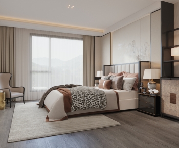New Chinese Style Bedroom-ID:419044021