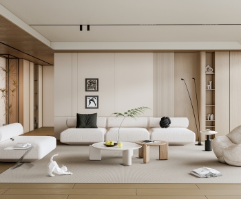 Modern Wabi-sabi Style A Living Room-ID:270459794