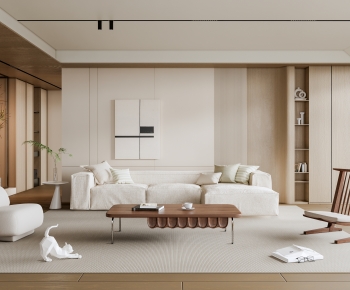 Modern Wabi-sabi Style A Living Room-ID:960933927