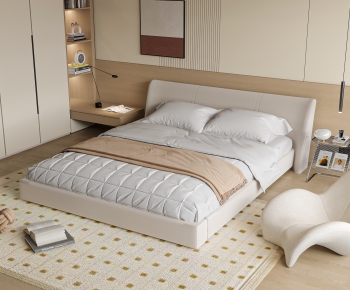 Modern Double Bed-ID:182390273