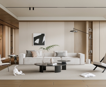 Modern Wabi-sabi Style A Living Room-ID:183558945