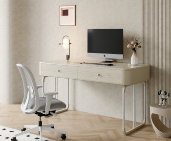 Modern Computer Desk And Chair-ID:912491081