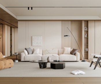 Modern Wabi-sabi Style A Living Room-ID:452048067