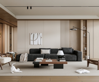 Modern Wabi-sabi Style A Living Room-ID:189877997
