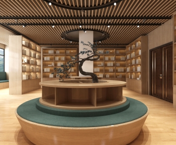 Modern New Chinese Style Library-ID:618892917