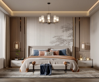 New Chinese Style Bedroom-ID:490863083