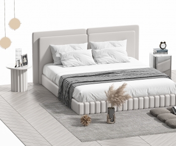 Modern Double Bed-ID:299627073