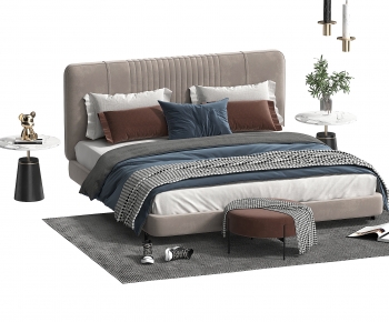 Modern Double Bed-ID:307287937