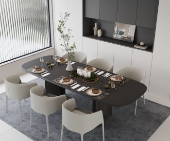 Modern Dining Table And Chairs-ID:614737993