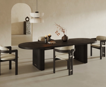 Wabi-sabi Style Dining Table And Chairs-ID:539634949