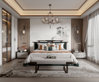 New Chinese Style Bedroom-ID:769236095