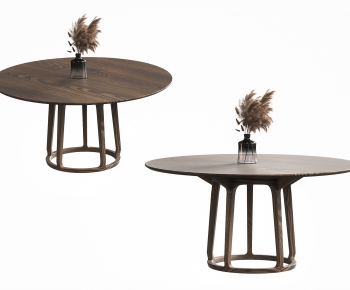 现代木质圆形餐桌-ID:131398922