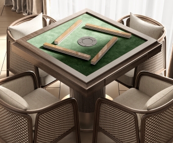 Wabi-sabi Style Mahjong Tables And Chairs-ID:333867073