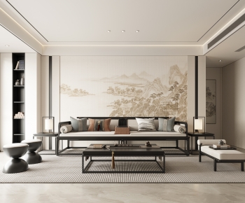 New Chinese Style A Living Room-ID:269931082