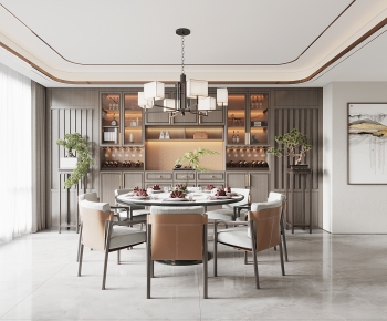 New Chinese Style Dining Room-ID:412908088
