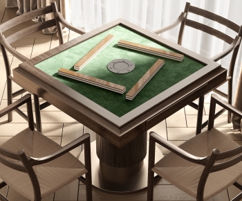 Wabi-sabi Style Mahjong Tables And Chairs-ID:783169035