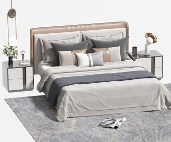 Modern Double Bed-ID:540339951