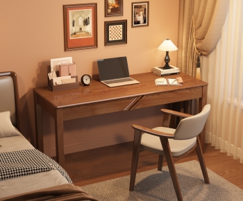 Wabi-sabi Style Computer Desk And Chair-ID:968828926