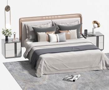 Modern Double Bed-ID:931687123