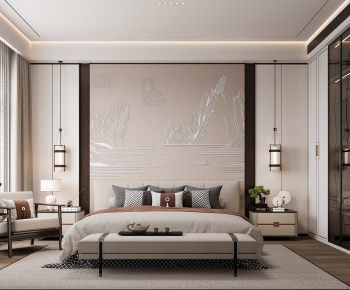 New Chinese Style Bedroom-ID:218266015