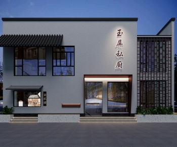 New Chinese Style Facade Element-ID:758178958