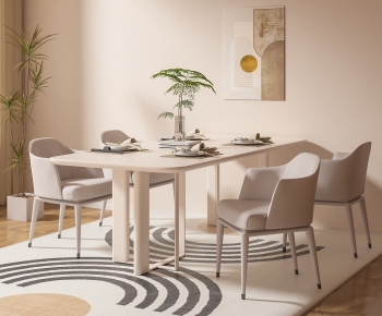 Modern Nordic Style Dining Table And Chairs-ID:420352949
