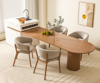 Nordic Style Dining Table And Chairs-ID:910888912