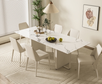Modern Nordic Style Dining Table And Chairs-ID:120379913