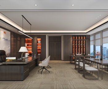 New Chinese Style Manager's Office-ID:871975905