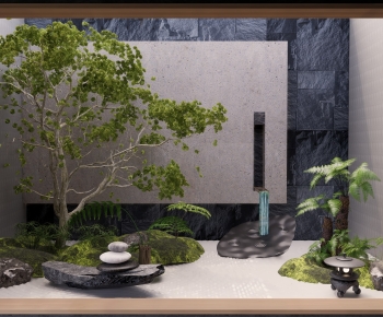 日式庭院景观小品枯山水-ID:891025076