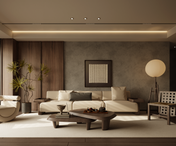 Wabi-sabi Style A Living Room-ID:771934036