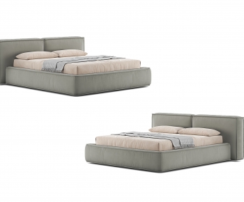 Nordic Style Double Bed-ID:650250911