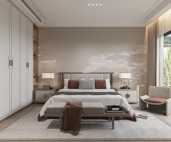 New Chinese Style Bedroom-ID:953983073