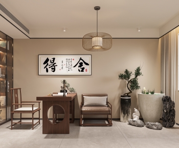 Modern New Chinese Style Study Space-ID:482285988