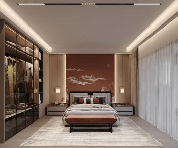 New Chinese Style Bedroom-ID:990255123