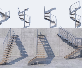 Modern Industrial Style Staircase-ID:753390072
