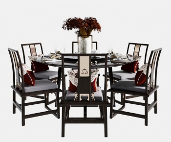 Chinese Style Dining Table And Chairs-ID:762669095