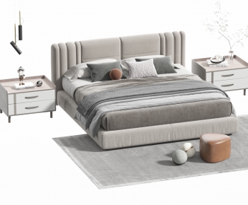 Modern Double Bed-ID:218065985
