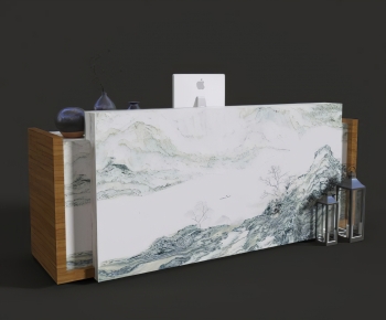 New Chinese Style Reception Desk-ID:929917102