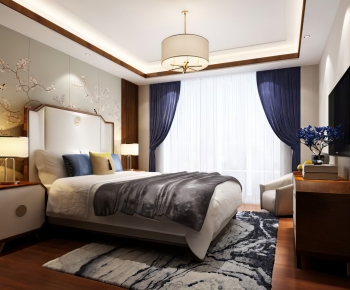 New Chinese Style Bedroom-ID:506001005