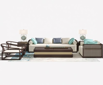 New Chinese Style Sofa Combination-ID:625041969
