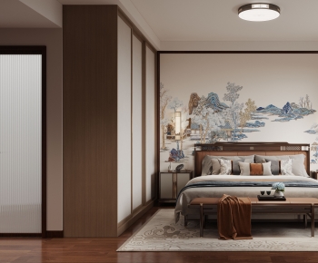 New Chinese Style Bedroom-ID:246201996
