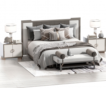 Modern Double Bed-ID:783694039